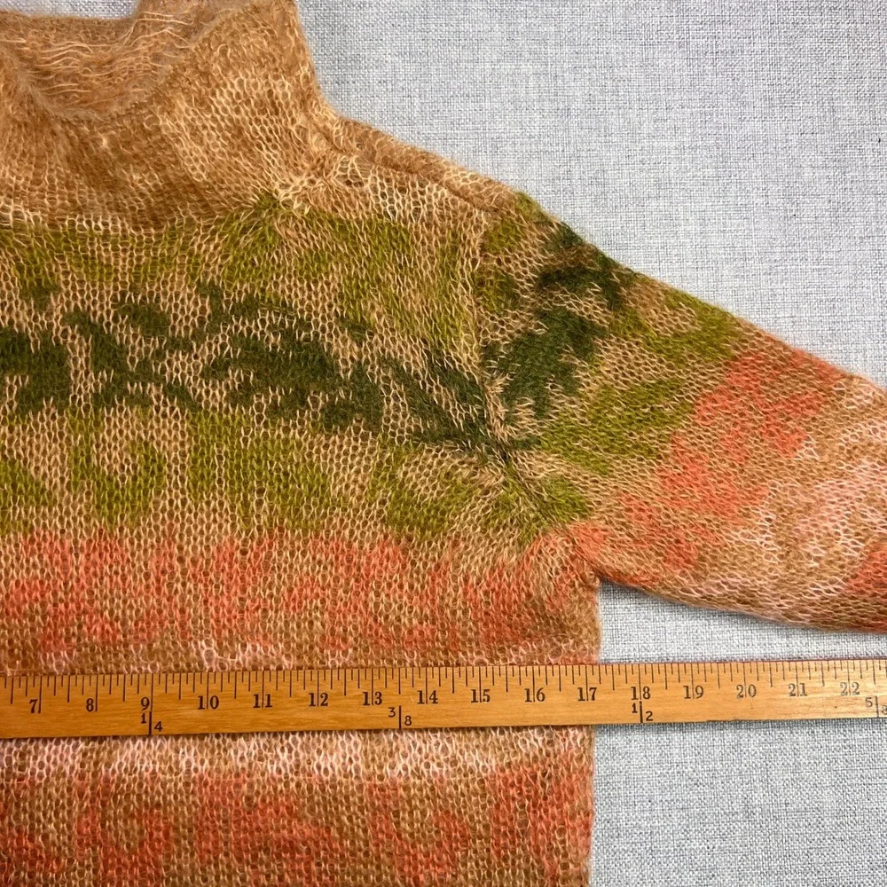 VTG 90s Talbots Mohair Blend Knit Sweater Women Small Soft‎ Fuzzy Boho Chic